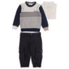 Picture of Bimbalo Baby Boys Sweater Trousers Shirt Set X 3 - Ivory Navy Beige