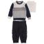 Picture of Bimbalo Baby Boys Sweater Trousers Shirt Set X 3 - Ivory Navy Beige