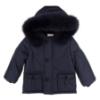 Picture of Bimbalo Baby Boys Hooded Jacket With Detachable Trim - Navy