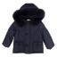 Picture of Bimbalo Baby Boys Hooded Jacket With Detachable Trim - Navy