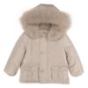 Picture of Bimbalo Baby Boys Hooded Jacket With Detachable Trim - Beige