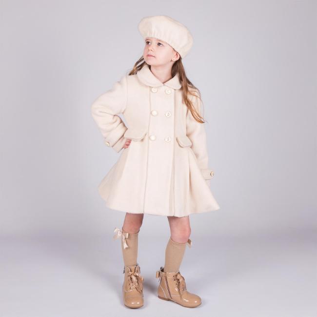Picture of Beau KiD Girls Traditional Coat & Hat Set X 2 - Beige