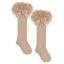 Picture of Beau KiD Girls TuTu Tulle Ruffle Knee Socks With Satin Bow - Camel