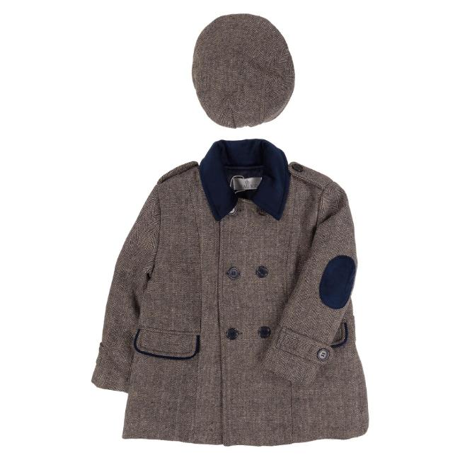 Picture of Beau KiD Boys Traditional Country Coat & Cap Set X 2 - Navy Blue