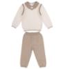 Picture of Beau KiD Baby Boys Knitted Sweater & Trousers Set X 2 -  Camel Ivory