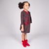 Picture of Beau KiD Girls Tweed Dress & Jacket Set  X 2 - Black Red Silver
