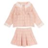 Picture of Beau KiD Girls Knitted Cardigan & Pleated Skirt Set X 2 - Pink Gold