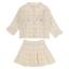 Picture of Beau KiD Girls Knitted Cardigan & Pleated Skirt Set X 2 - Ivory Gold