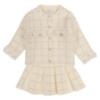 Picture of Beau KiD Girls Knitted Cardigan & Pleated Skirt Set X 2 - Ivory Gold