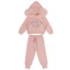 Picture of Beau KiD Girls Knitted Leisure Set With Diamante Crown Set X 2 - Pink