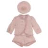 Picture of Beau KiD Girls Fur Trimmed Tweed Shorts Beret & Jacket Set  X 2 - Pink White