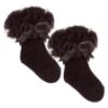 Picture of Beau KiD Girls TuTu Tulle Ruffle Ankle Socks With Satin Bow - Black