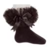 Picture of Beau KiD Girls TuTu Tulle Ruffle Ankle Socks With Satin Bow - Black