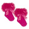 Picture of Beau KiD Girls TuTu Tulle Ruffle Ankle Socks With Satin Bow - Fuchsia