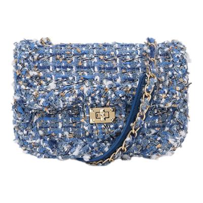 Picture of Abel & Lula Girls Tweed Handbag - Sky Blue