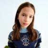 Picture of Abel & Lula Girls Knitted Sweater & Skirt Set X 2 - Navy Blue