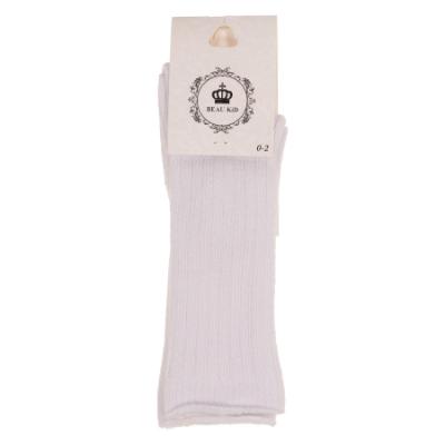 Picture of Beau KiD Boys Ribbed Cotton Knee Socks - White