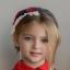 Picture of Miranda Girls Oblong Frill Headband - Red Navy