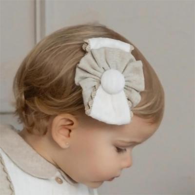 Picture of Miranda Girls Rosette Hair Clip - Ivory Beige