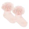 Picture of Beau KiD Girls Cotton Openwork Lace Ruffle Ankle Socks - Pink