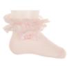 Picture of Beau KiD Girls Cotton Openwork Lace Ruffle Ankle Socks - Pink