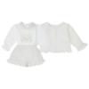 Picture of Deolinda Chic Girls Tweed & Pearl Top Shorts Jacket Set X 3 - Ivory Gold