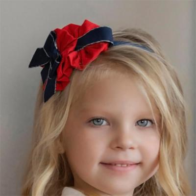 Picture of Miranda Girls Rosette Headband - Red Navy