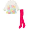 Picture of Agatha Ruiz De La Prada Winter Collection Girls Dress & Tights Set X 2 - Off White Multi