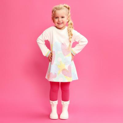 Picture of Agatha Ruiz De La Prada Winter Collection Girls Dress & Tights Set X 2 - Off White Multi