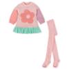 Picture of Agatha Ruiz De La Prada Winter Collection Girls Dress & Tights Set X 2 - Pink Lilac Green