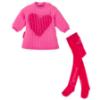 Picture of Agatha Ruiz De La Prada Winter Collection Girls Heart Dress & Tights Set X 2 - Fuchsia Pink