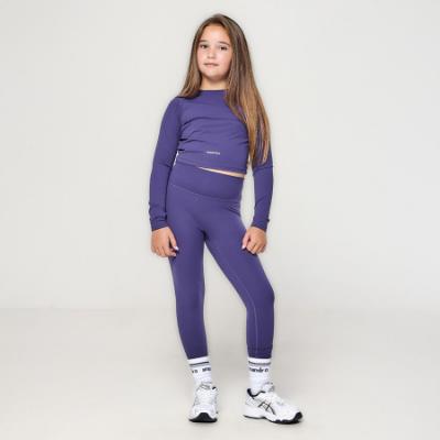 Picture of Ansandro Kids Activewear Long Sleeve Top & Leggings Set - Shadow Violet