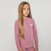 Picture of Ansandro Kids Activewear Ribbed Zipped Top & Leggings Set - Winter Rose