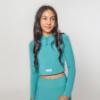 Picture of Ansandro Kids Activewear Ribbed Zipped Top & Leggings Set - Midnight Teal