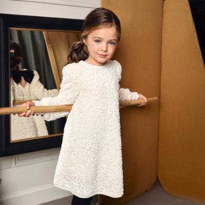 Picture of Abel & Lula Girls Sequin A Line Dress - Ivory