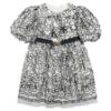 Picture of Abel & Lula Girls Embroidered Dress With Ribbons - Ivory Black