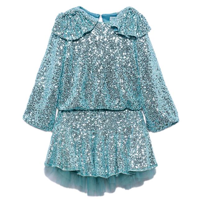 Picture of Abel & Lula Girls Sequin Top & Flared Skirt Set X 2 - Aqua