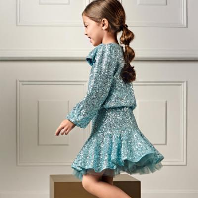Picture of Abel & Lula Girls Sequin Top & Flared Skirt Set X 2 - Green