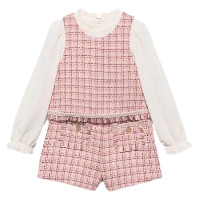 Picture of Abel & Lula Girls Tweed Bermuda Shorts Set X 2 - Petal Pink