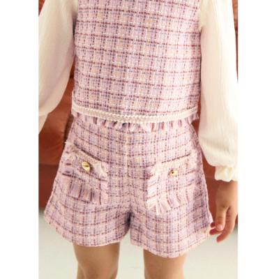 Picture of Abel & Lula Girls Tweed Bermuda Shorts Set X 2 - Petal Pink