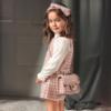 Picture of Abel & Lula Girls Tweed Bermuda Shorts Set X 2 - Petal Pink