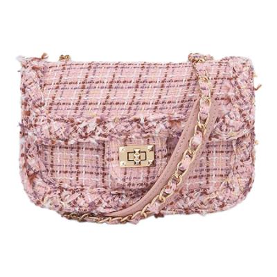 Picture of Abel & Lula Girls Tweed Handbag - Petal Pink