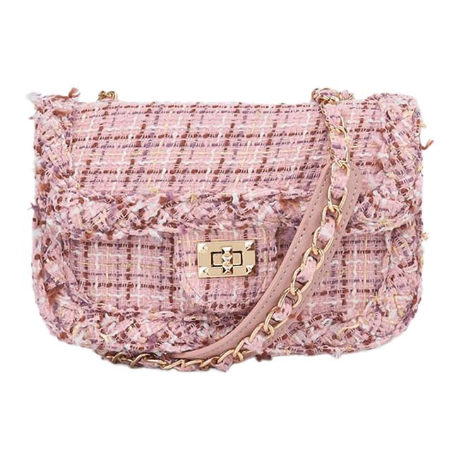 Picture of Abel & Lula Girls Tweed Handbag - Petal Pink