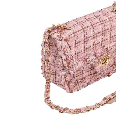 Picture of Abel & Lula Girls Tweed Handbag - Petal Pink