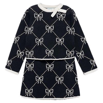 Picture of Abel & Lula Girls Knit Top & Skirt Set X 2 - Black Ivory Gold