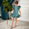 Picture of Abel & Lula Girls Taffeta Cloud Dress - Aqua