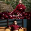 Picture of Ansandro Kids Activewear Funnel Neck Sweatshirt - Cherry