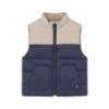 Picture of Mayoral Toddler Boys Winter Reversible Padded Gilet - Beige Navy Teddy Print
