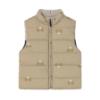 Picture of Mayoral Toddler Boys Winter Reversible Padded Gilet - Beige Navy Teddy Print