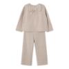 Picture of Mayoral Girls Winter Glitter Bow Top & Wide Leg Pants Set X 2 - Toffee Beige